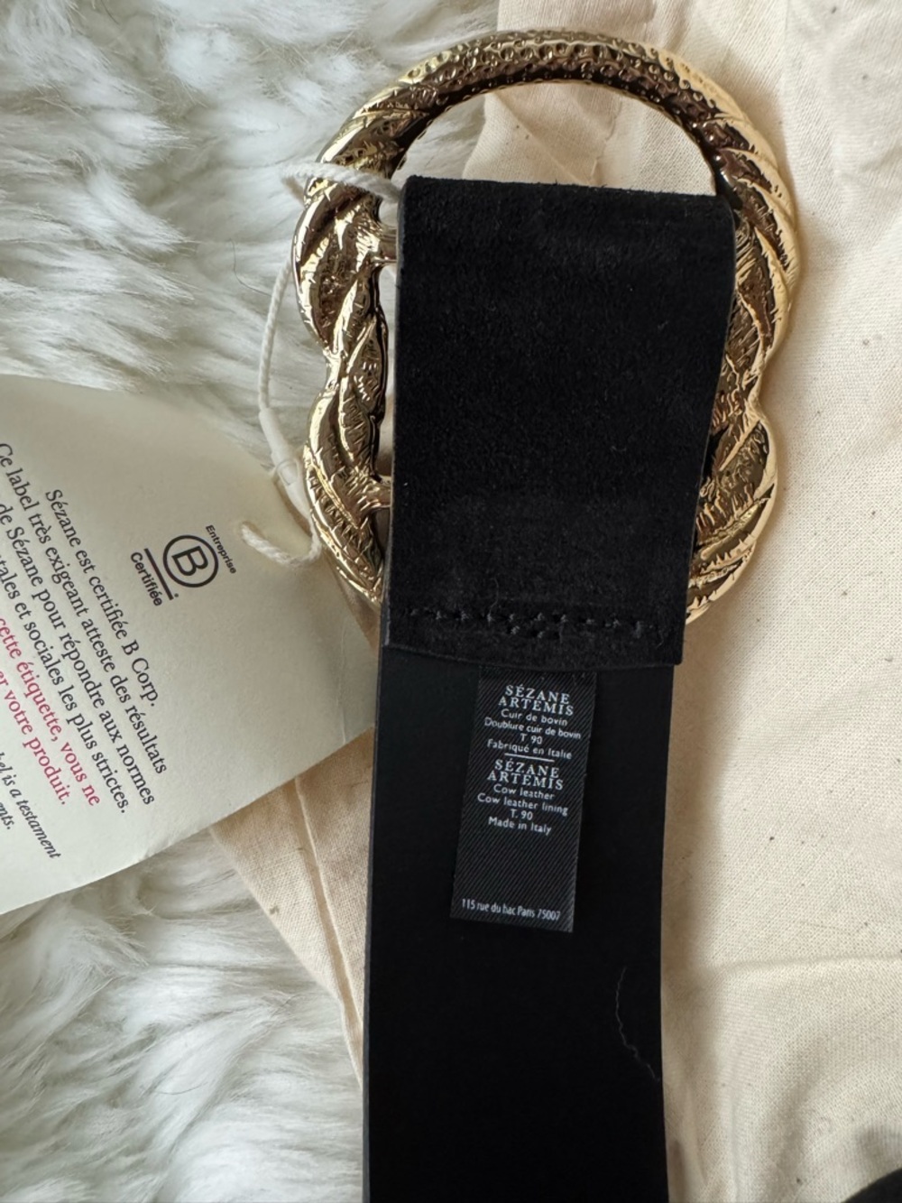 Sezane Artemis Belt in Intense Black - Picture 3 of 4